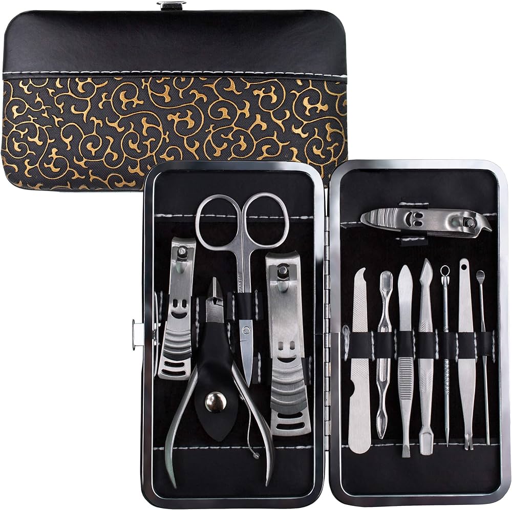 12pc Nail Clipper Manicure, pedicure, facial care set. Stainless steel