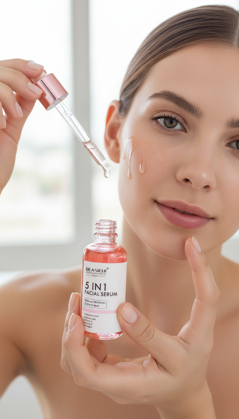5 in 1 Anti Wrinkle Anti Aging Face Serum with 30% Vitamin C 5% Niacinamide 10% Hyaluronic Acid 10% Vit E 5% Collagen
