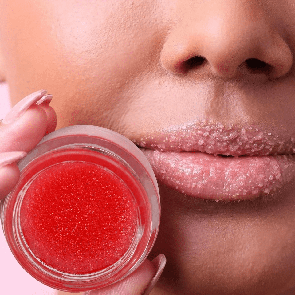 Pink Lip Therapy Combo, Lip Lightening scrub and Lip Cream, lip Nourishing Scrub and balm