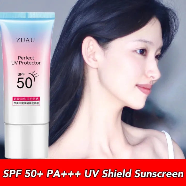 100% Authentic ZUAU Sun block for face and body SPF 50+ PA+++ UV Shield Sunscreen Repair Brighten Cream Moisturizer Facial Body Sunblock Sunscreen Brightening Sunscreen sun block for men and women