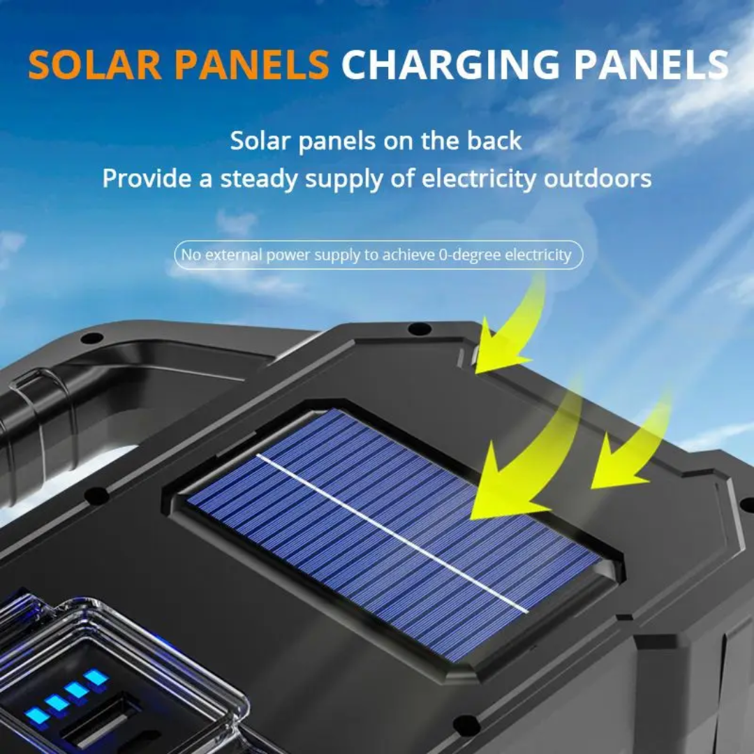High Brightness Solar Powered Rechargeable Handheld Led Flashlight With Power Bank