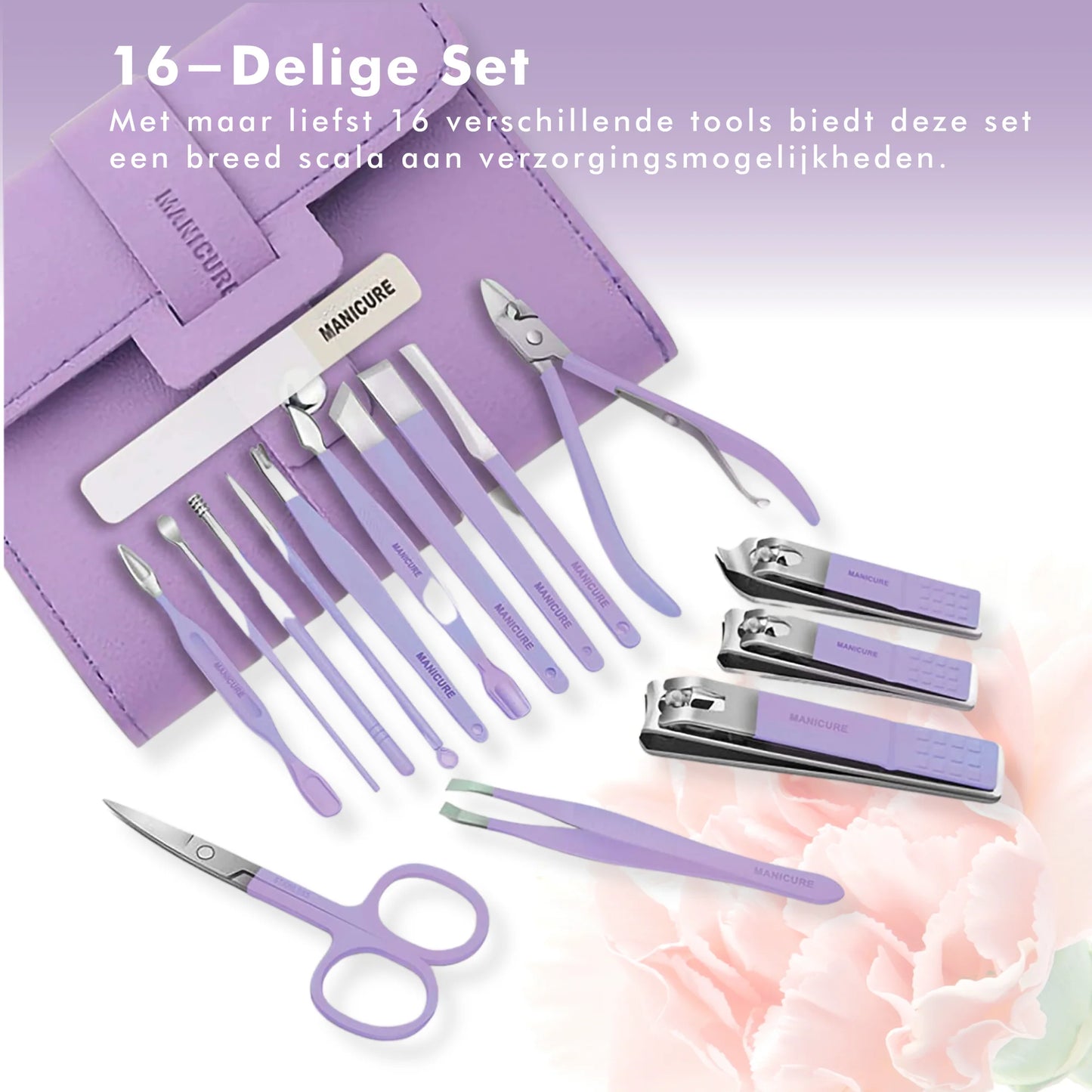 16pc Nail Clipper Manicure Set