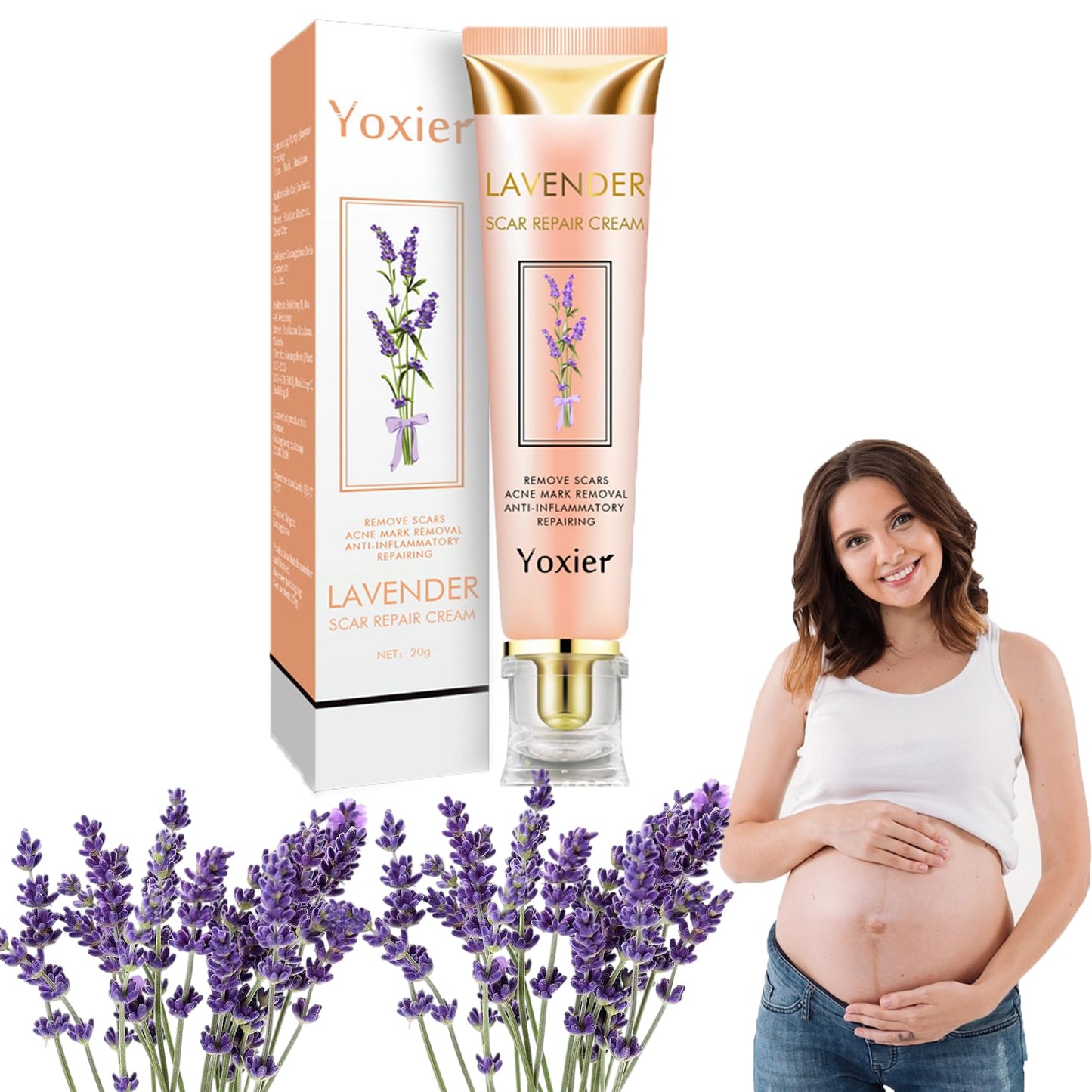 Yoxier Lavender Scar Repair Cream For all Scar Types, Stretchmarks Acne Scars, CS scars, Burns etc
