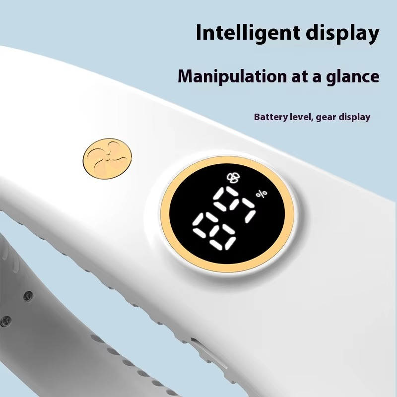 1500 MAh Bladeless Handsfree High Wind Neck Fan