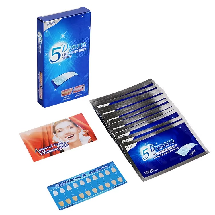 5D Teeth Whitening Strips - Powerful Stain Removal 7 Pairs