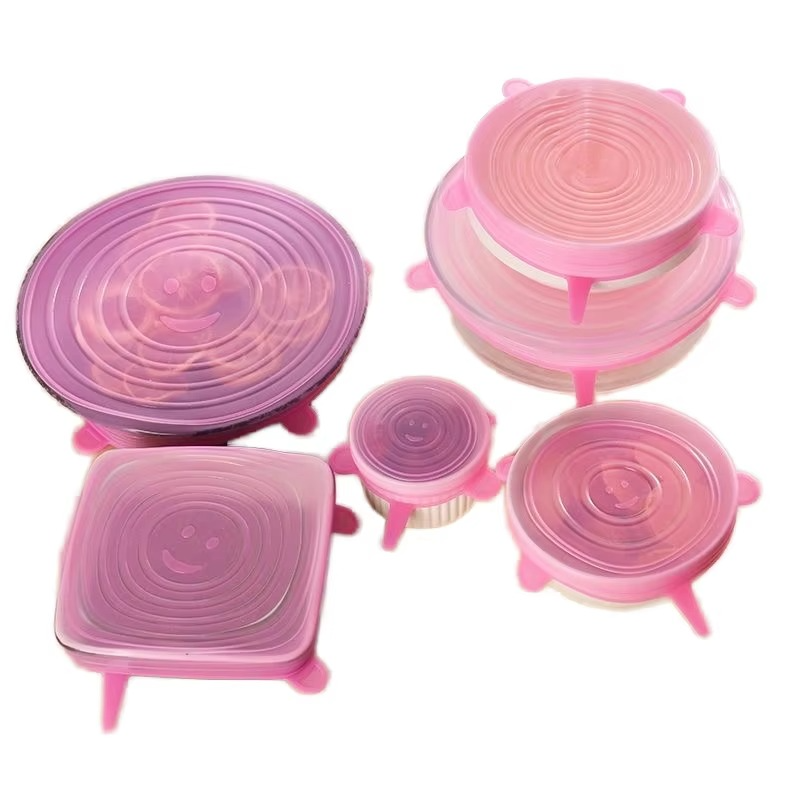 6pc Stretchable Silicone food covers for Food and Fruits