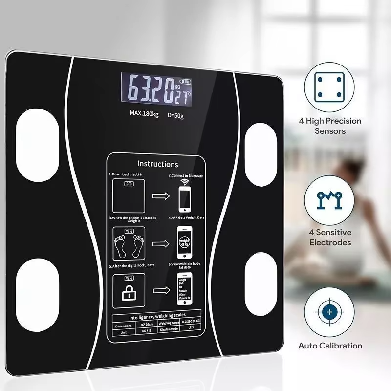 Smart Bluetooth BMI Bathroom Scale – Up to 180kg