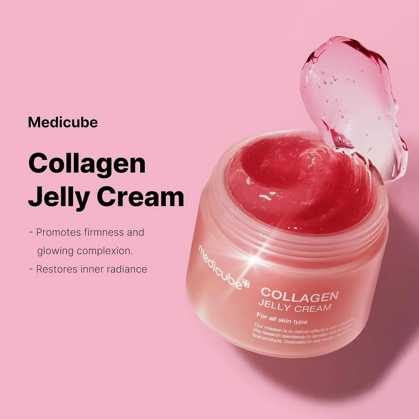 Medicube Collagen Jelly Cream Niacinamide Strengthens Skin's Barrier Moisturizes and Glows