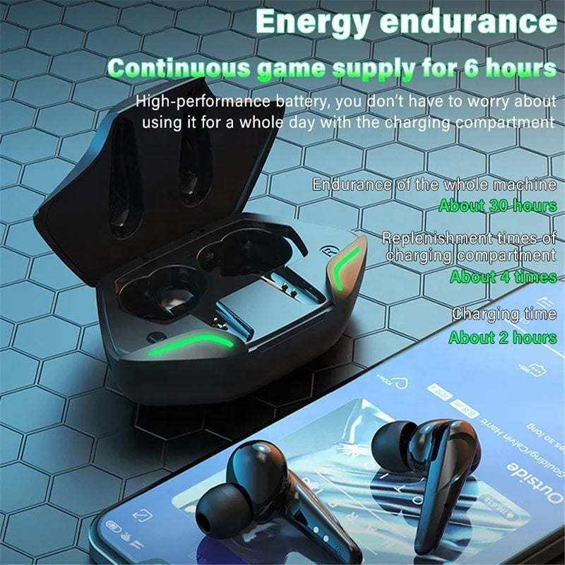 G11 Wireless Immersive Sound Gaming Earbuds – 300mAh Charging Case & Long Battery Life