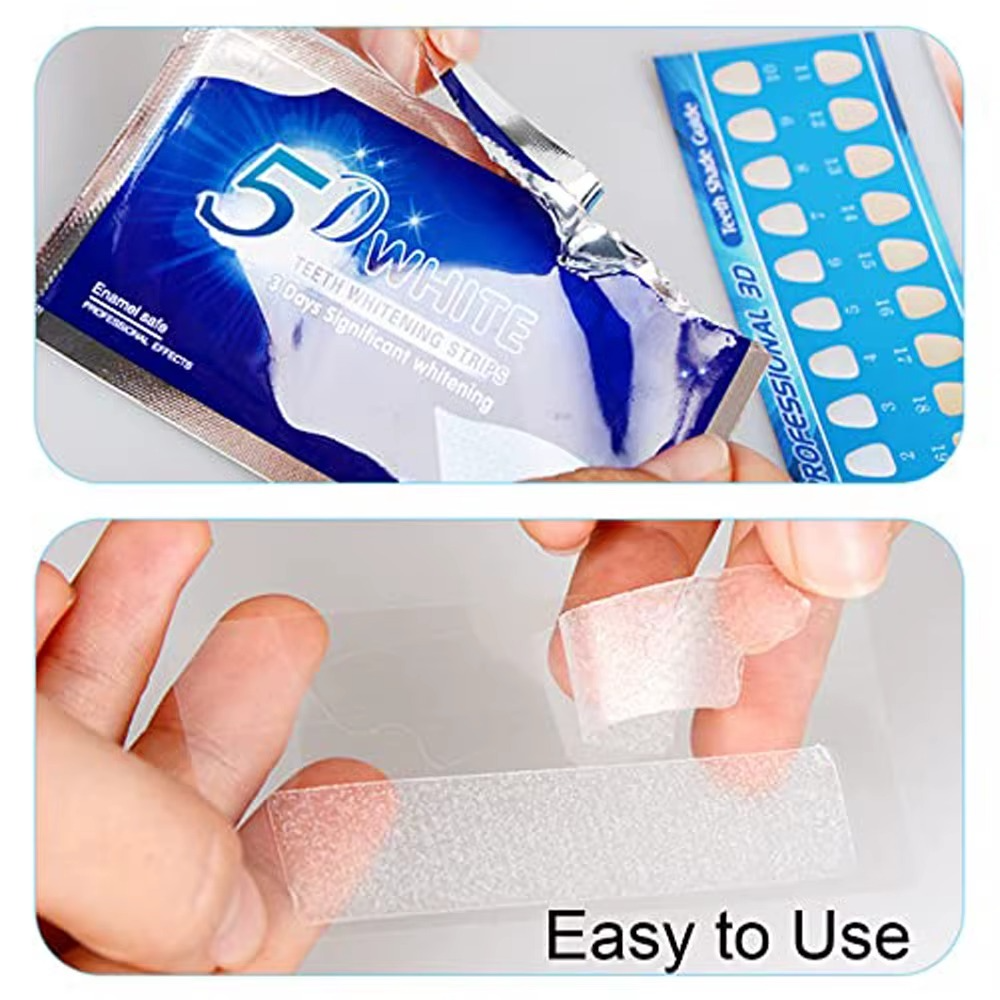 5D Teeth Whitening Strips - Powerful Stain Removal 7 Pairs