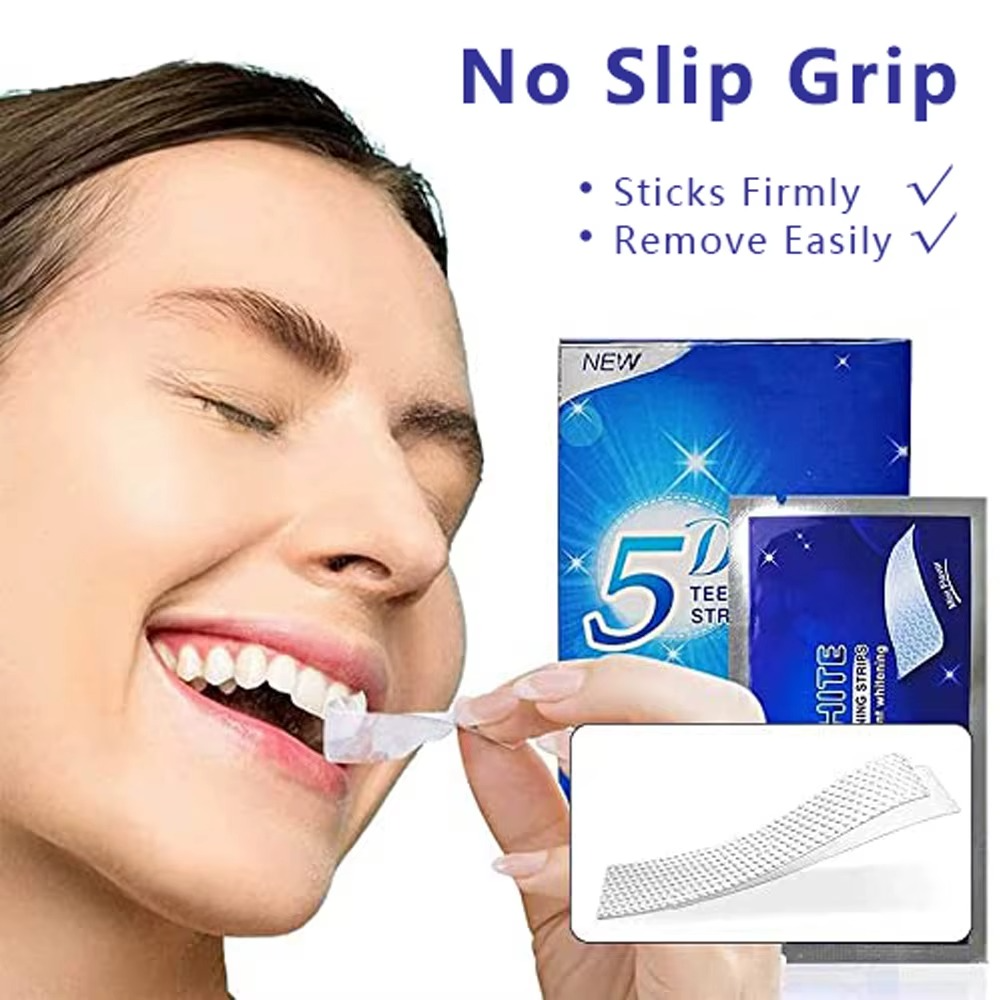 5D Teeth Whitening Strips - Powerful Stain Removal 7 Pairs