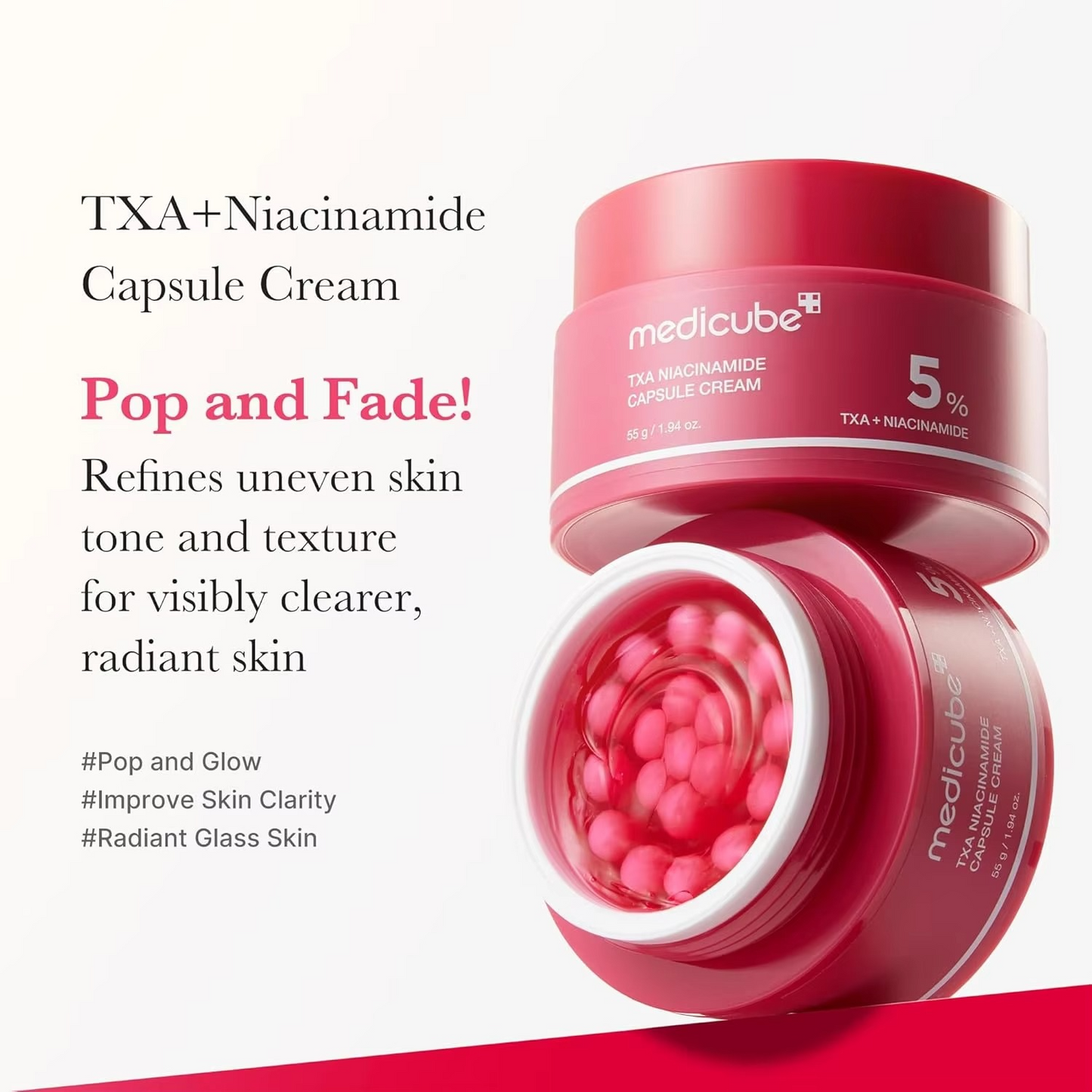 Medicube TXA+Niacinamide Capsule Cream Double Brightening Moisturizer