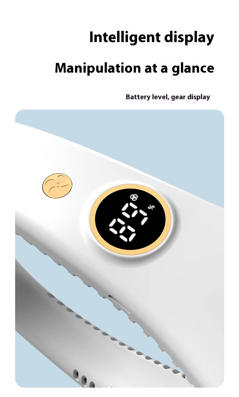 1500 MAh Bladeless Handsfree High Wind Neck Fan