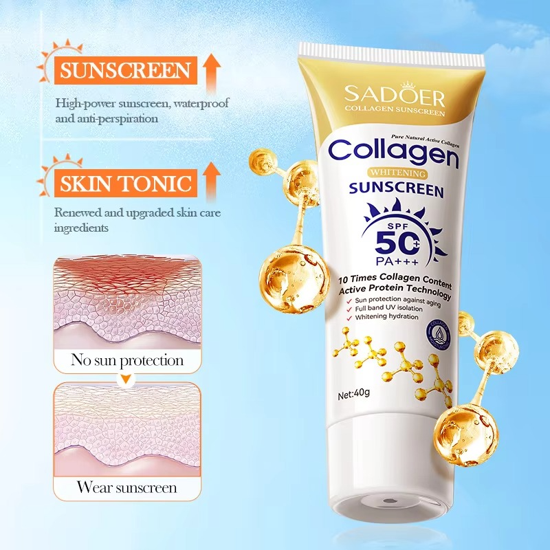 SADOER Collagen SPF50 Sunblock Sunscreen Cream 40ml