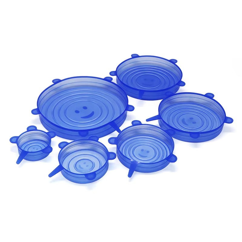 6pc Stretchable Silicone food covers for Food and Fruits
