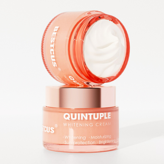 5 in 1 Quintuple Anti Aging Brightening Cream with Vitamin C, Arbutin, Hyaluronic Acid, Pearl Powder, Collagen and Sunscreen