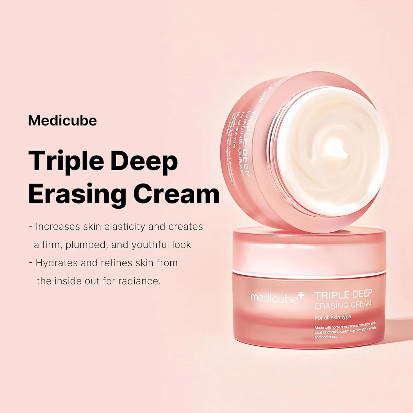 Medicube Triple Collagen Cream with Hyaluronic Acid Elastin Moisturizing Firming