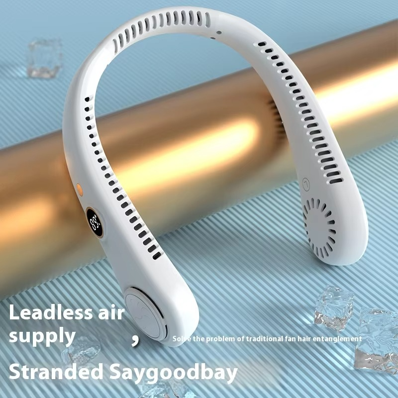 1500 MAh Bladeless Handsfree High Wind Neck Fan