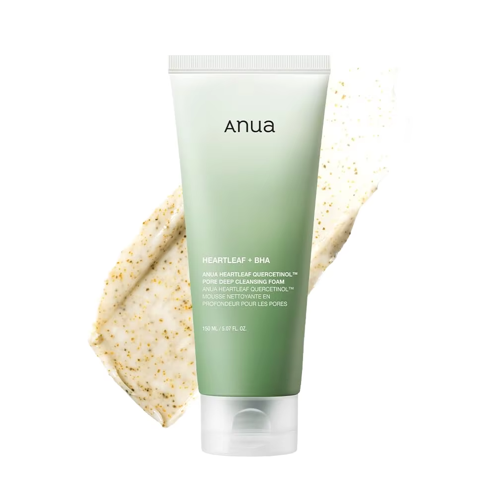ANUA Heartleaf Quercetinol Pore Deep Cleansing Foaming Cleanser Hyaluronic Acid Face Wash