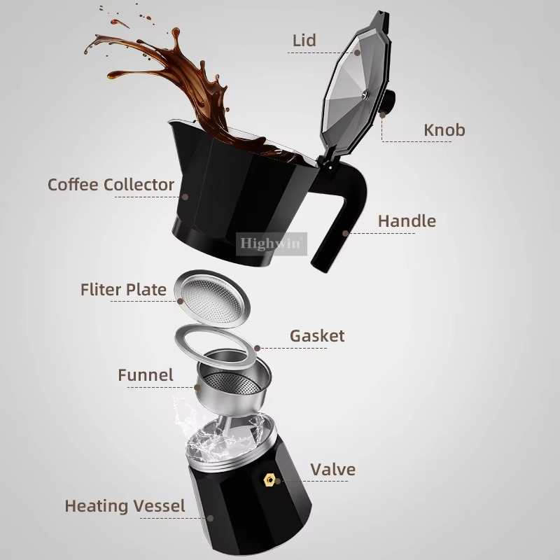 Classic Italian Coffee Moka Pot for Espresso