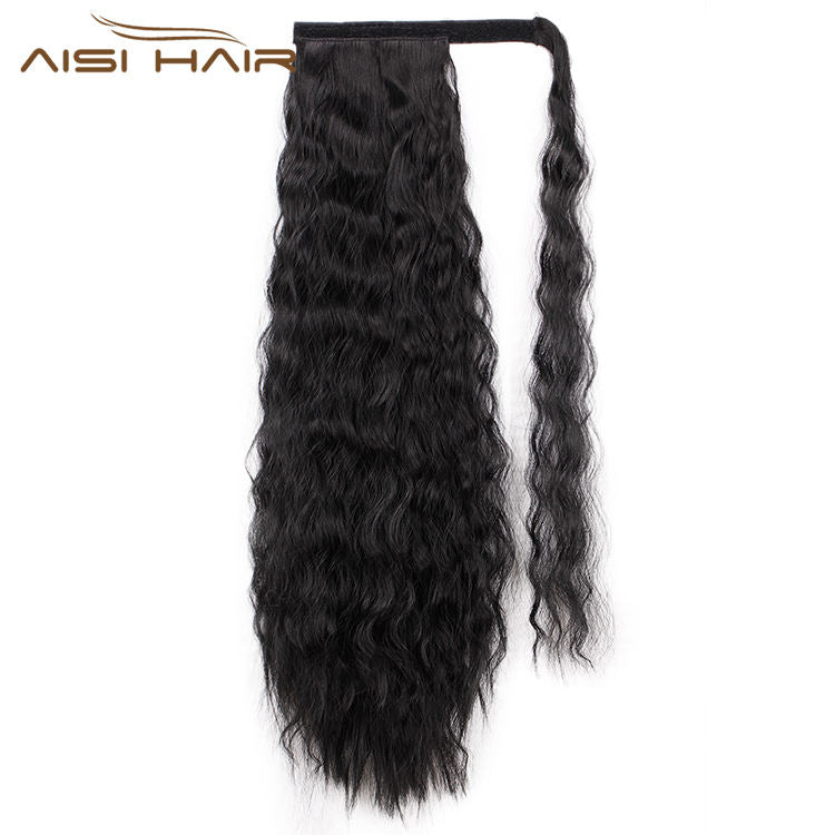 Synthetic Wavy Ponytail Hair Extension Wrap Around Fiber Hair extension with Heat Resistance