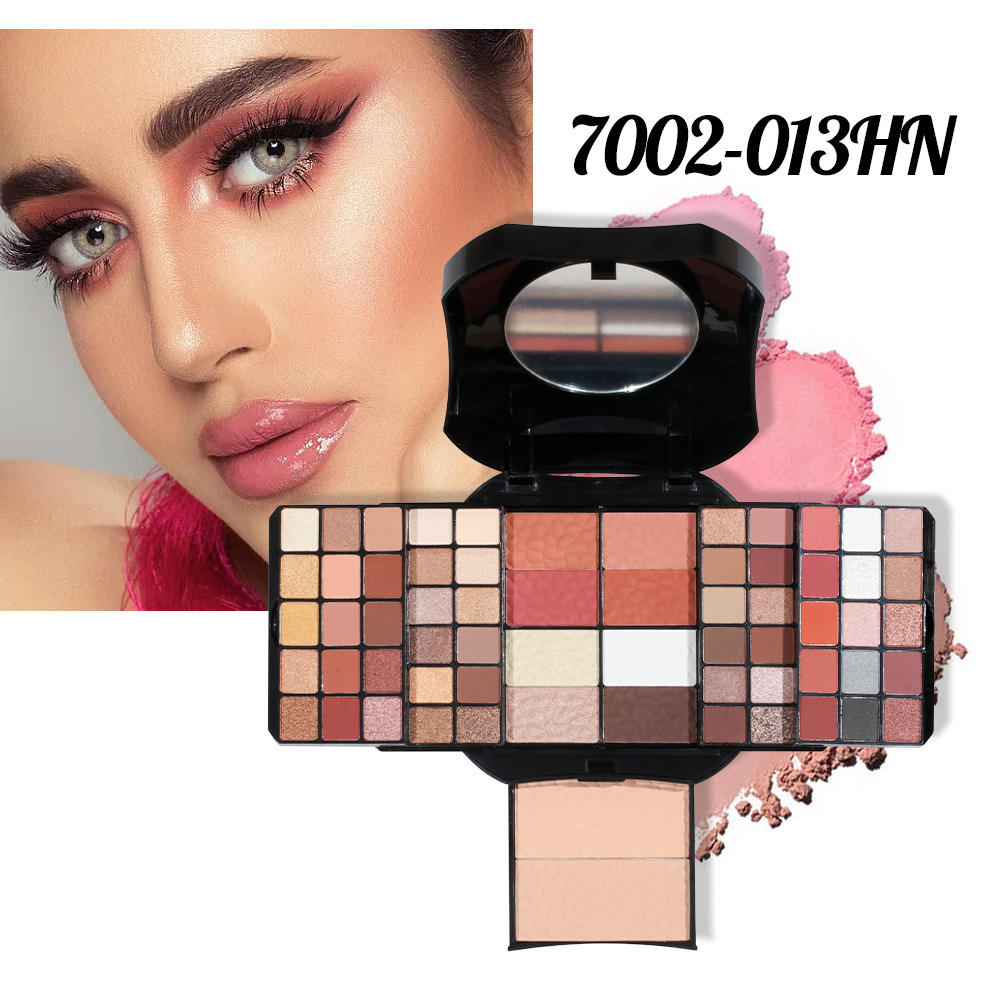 Full Makeup Kit with 24 color Eye shadow, 4 color blushers, 2 color highlighter, 2 color face powder, 2 color bronzers,  all in one makeup set + Free 10pc makeup brushes