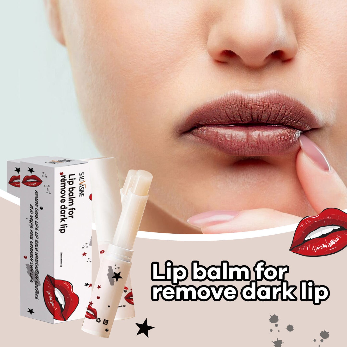 Moisturizing Lip Brightening Balm Cream for Dark Lips