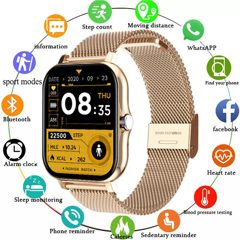 High Quality Y13 Waterproof Stainless Steel Smartwatch Luxury Fitness Sports Android Smart Watch with extra free silicone straps