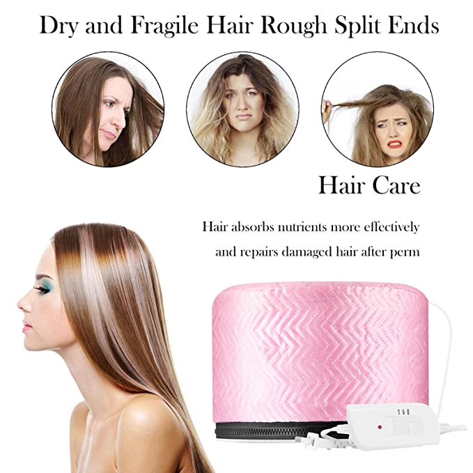 Afro Hair Steamer Cap Dryer, Thermal Treatment Hat ,Beauty SPA for Nourishing Hair