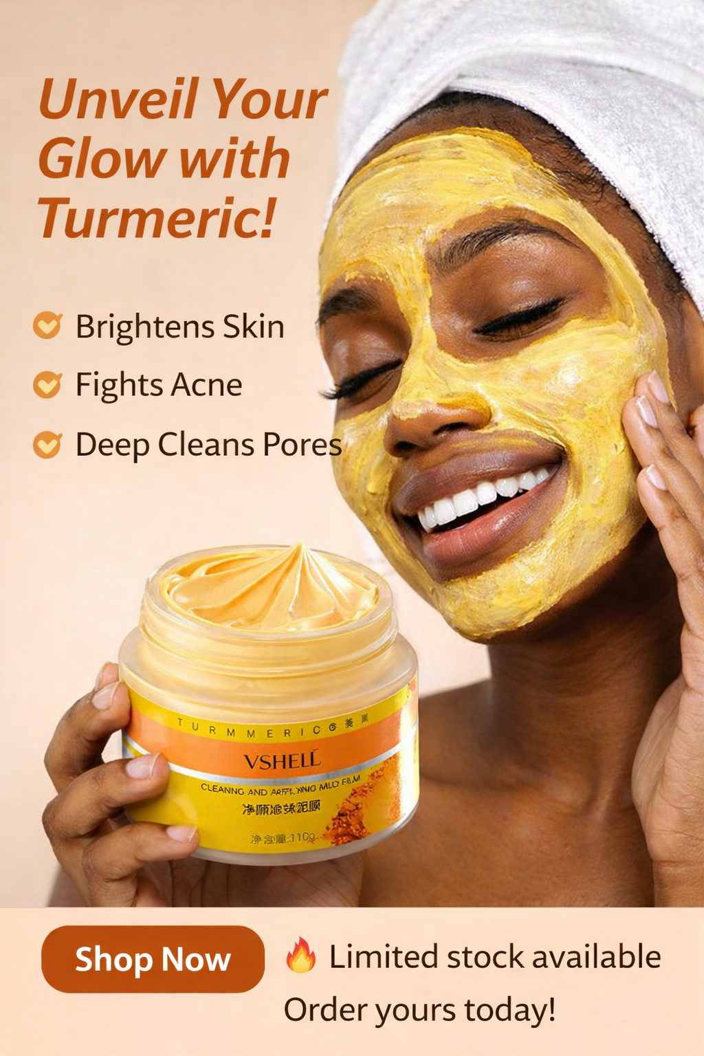 Turmeric Organic Clay Mask Oil Control  Facial mask
