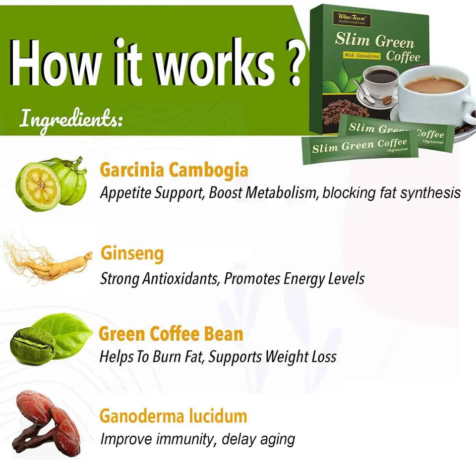 Slim Green Coffee with Ganoderma Weight Loss Coffee