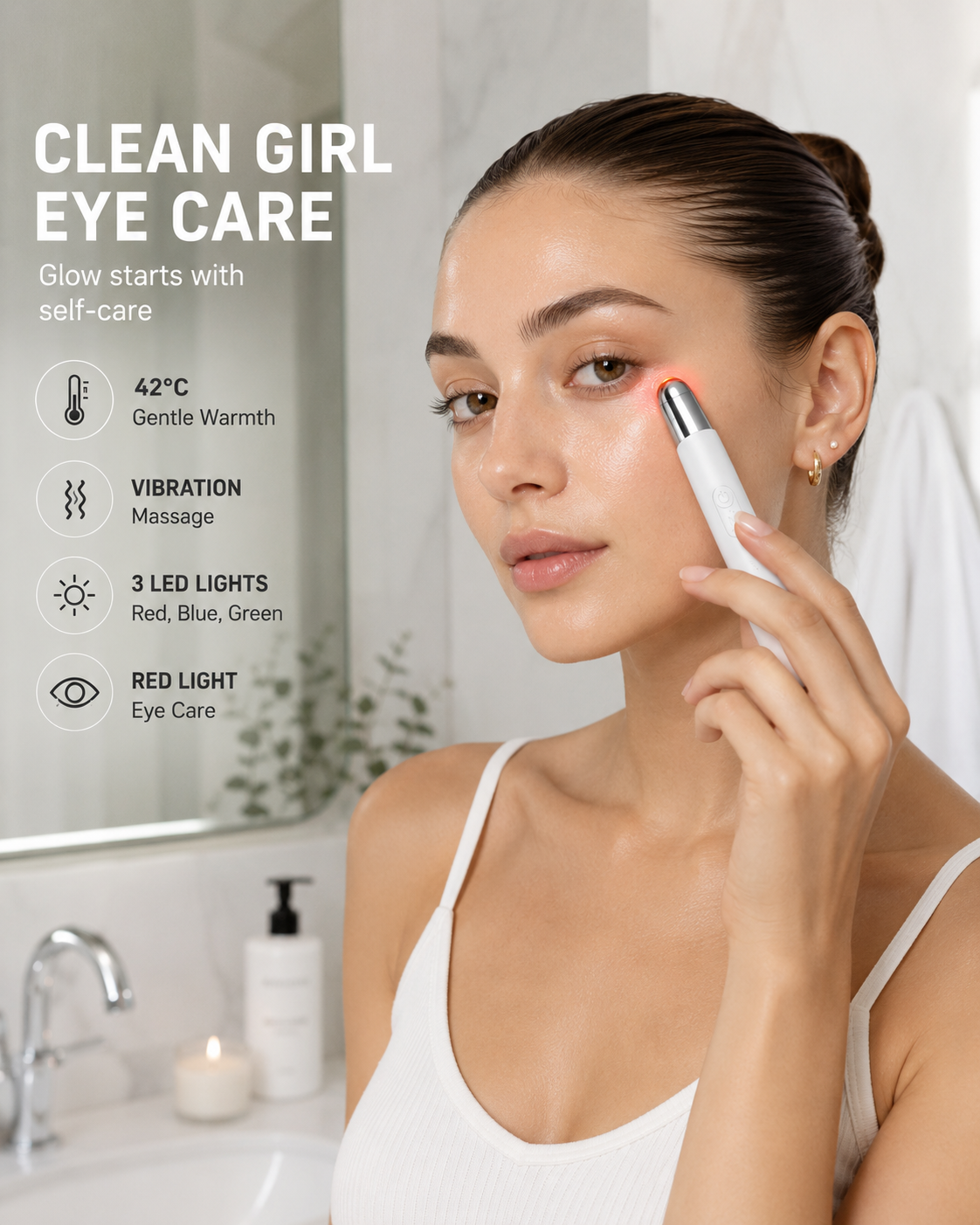 Led Micro Current Electric, Vibration Eye Rejuvenation Device - Eyebags, Dark Circles & Wrinkles