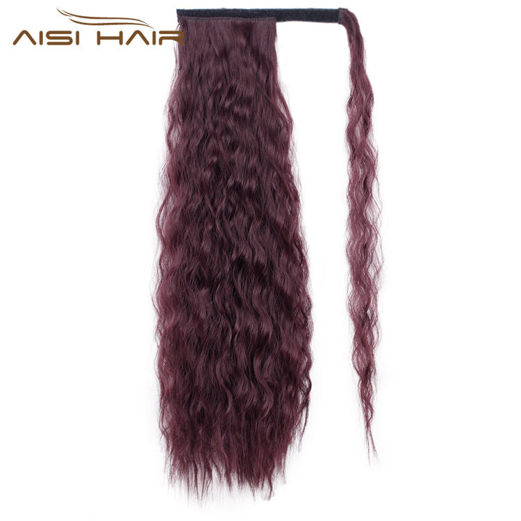 Synthetic Wavy Ponytail Hair Extension Wrap Around Fiber Hair extension with Heat Resistance