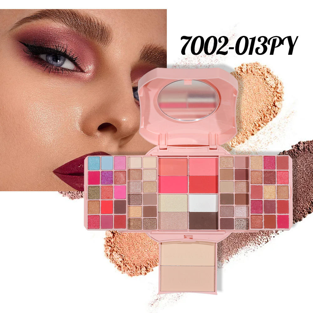 Full Makeup Kit with 24 color Eye shadow, 4 color blushers, 2 color highlighter, 2 color face powder, 2 color bronzers,  all in one makeup set + Free 10pc makeup brushes