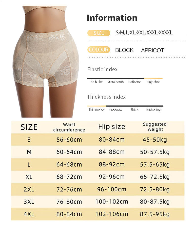 Padded Hips and Butt lifting Shapewear Shorts with tummy control