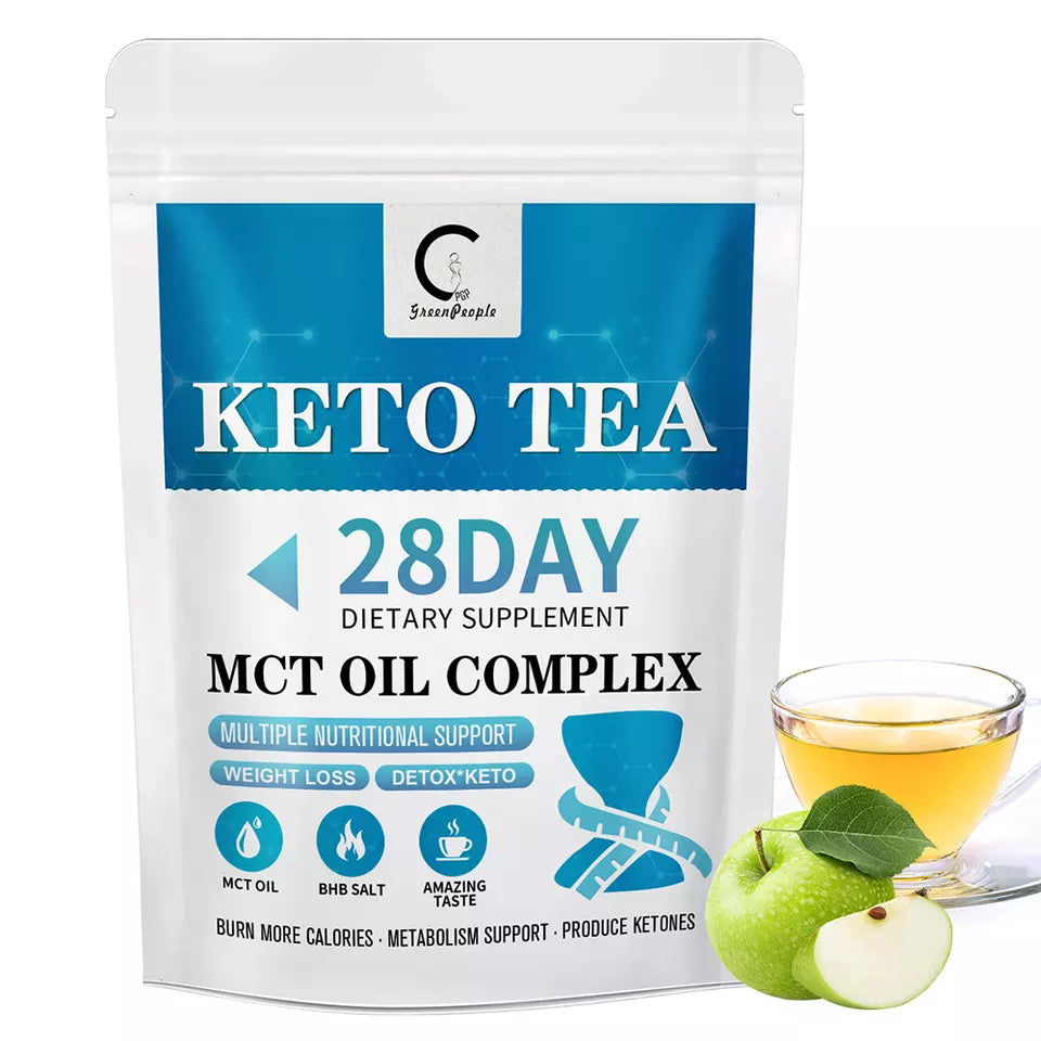 28 days Keto Tea with MCT Oil, Colon Cleanser Fat Burner Weight Loss Detox Tea