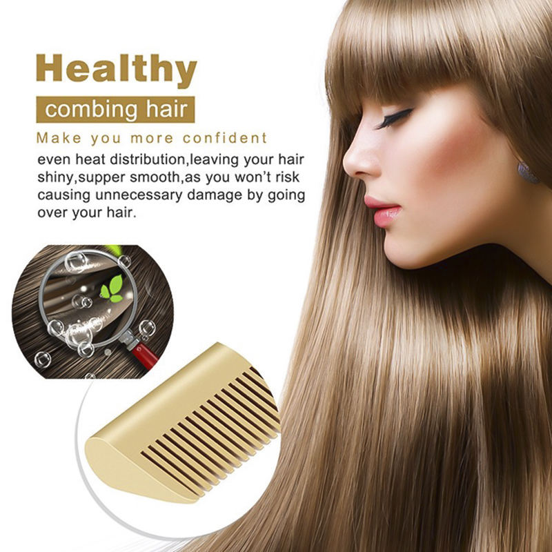 Hot Hair Straightening Heat Pressing Comb Ceramic Security Portable Curling Flat Iron Heated Brush Electric Straightening Comb