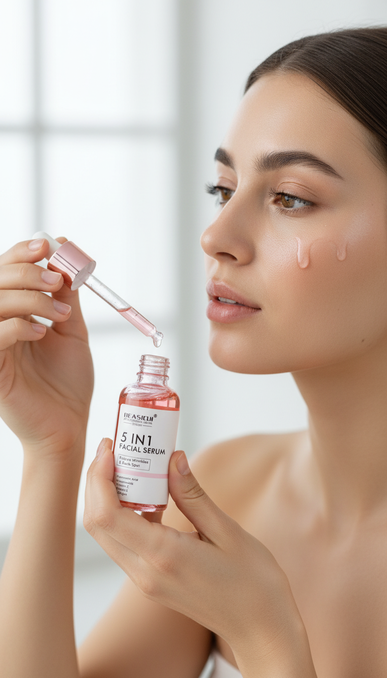 5 in 1 Anti Wrinkle Anti Aging Face Serum with 30% Vitamin C 5% Niacinamide 10% Hyaluronic Acid 10% Vit E 5% Collagen