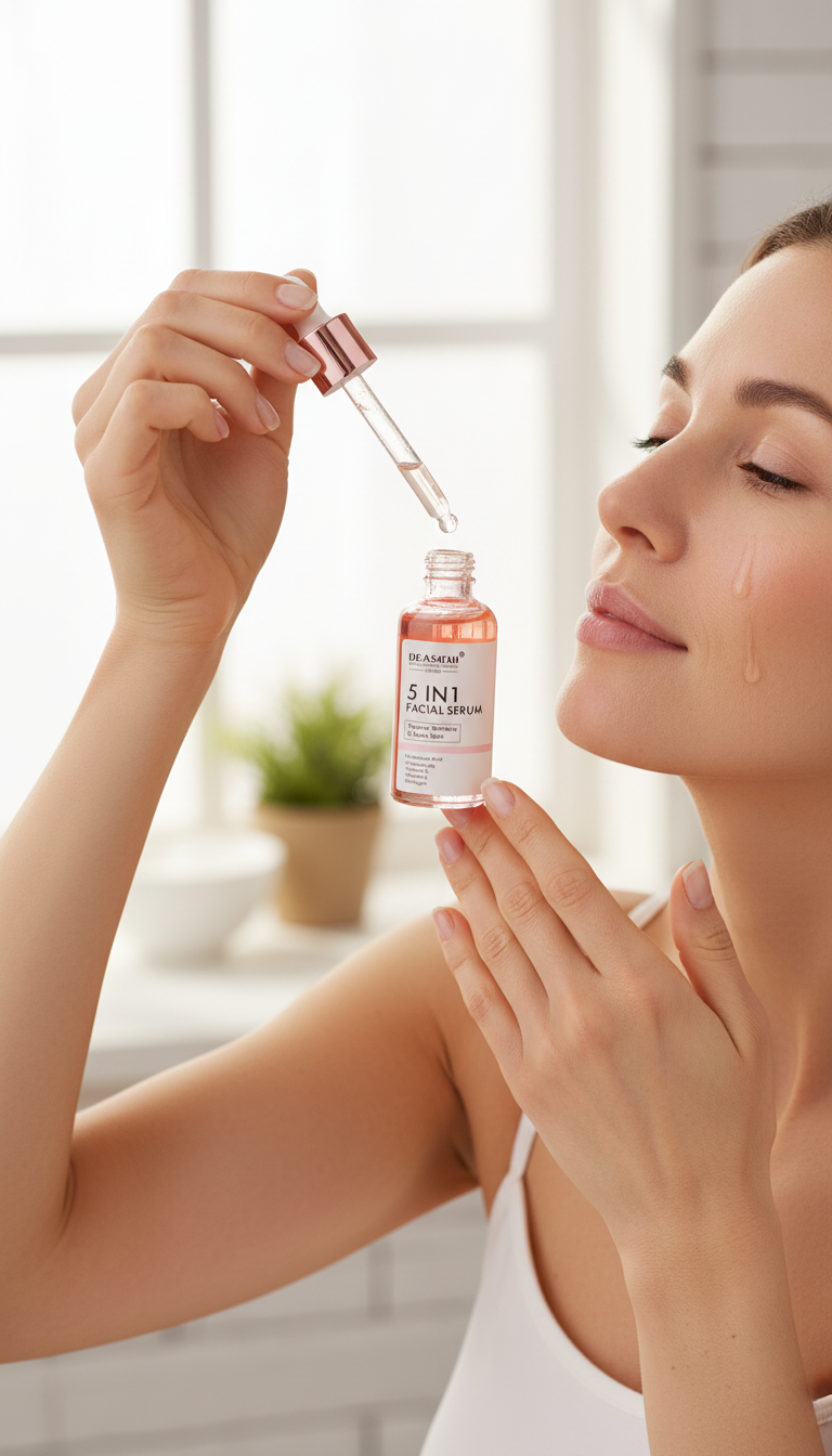 5 in 1 Anti Wrinkle Anti Aging Face Serum with 30% Vitamin C 5% Niacinamide 10% Hyaluronic Acid 10% Vit E 5% Collagen