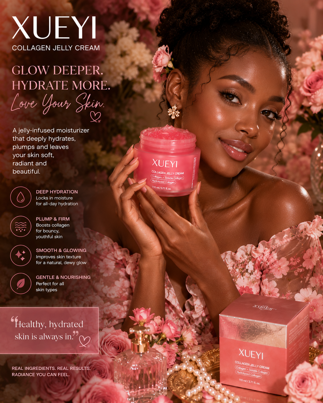 XUEYI Collagen Jelly Cream, Hydrolyzed Collagen For Plumping  Skin 110ml