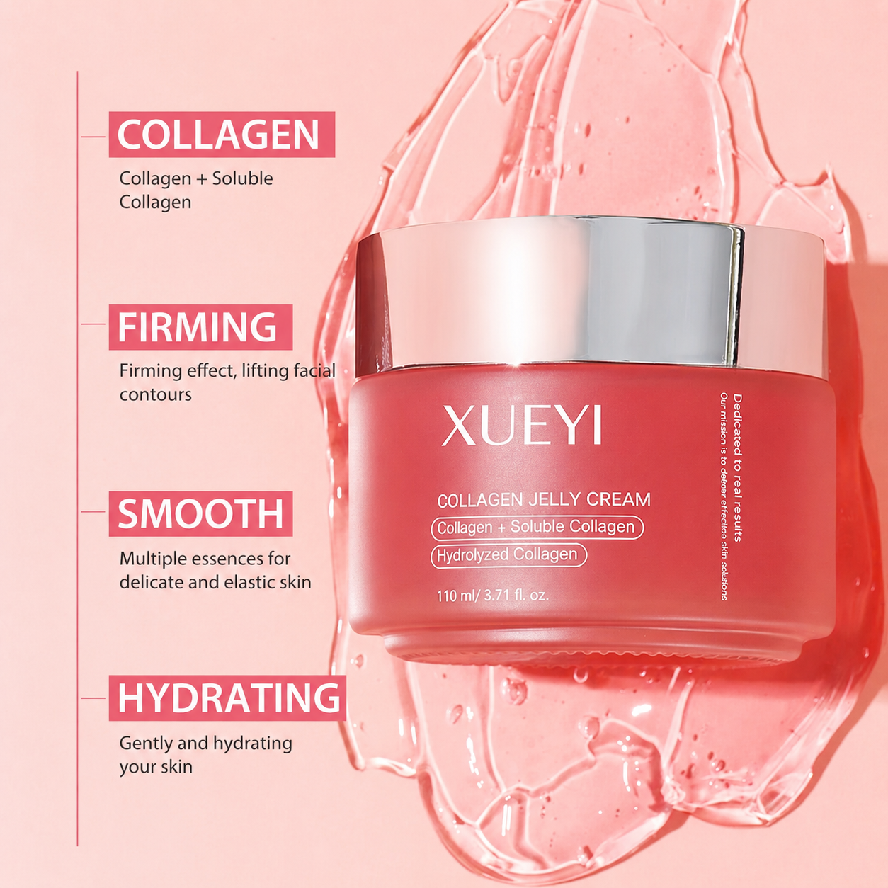 XUEYI Collagen Jelly Cream, Hydrolyzed Collagen For Plumping  Skin 110ml
