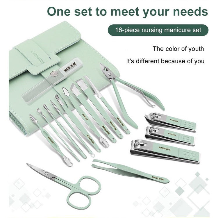 16pc Nail Clipper Manicure Set