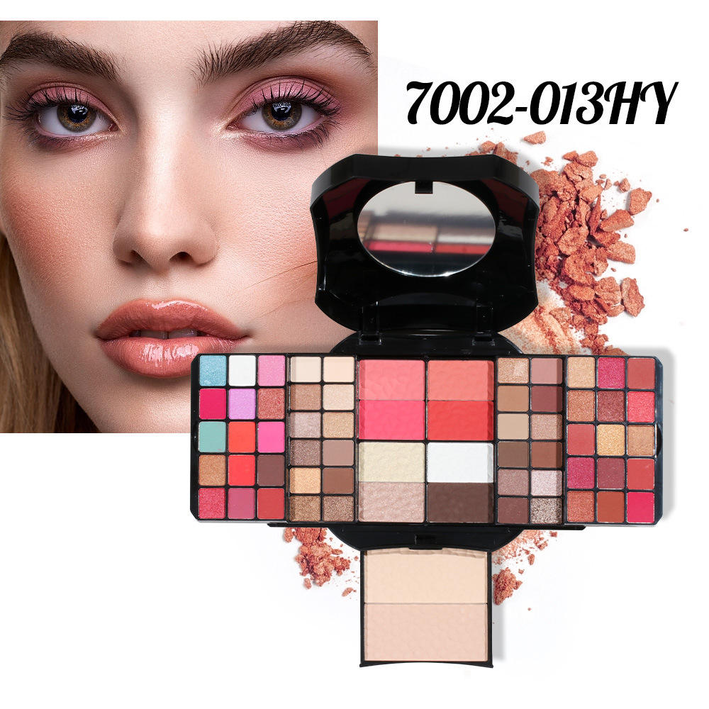 Full Makeup Kit with 24 color Eye shadow, 4 color blushers, 2 color highlighter, 2 color face powder, 2 color bronzers,  all in one makeup set + Free 10pc makeup brushes