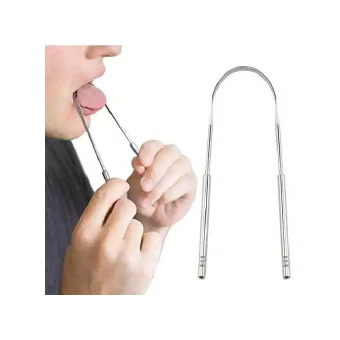 Tongue Scraper with Travel Case, Medical Grade 100% Stainless Steel