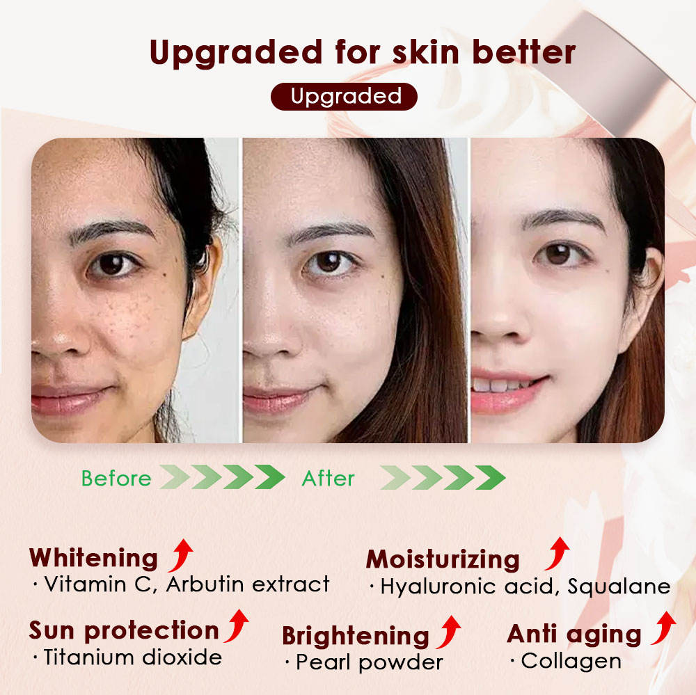 5 in 1 Quintuple Anti Aging Brightening Cream with Vitamin C, Arbutin, Hyaluronic Acid, Pearl Powder, Collagen and Sunscreen