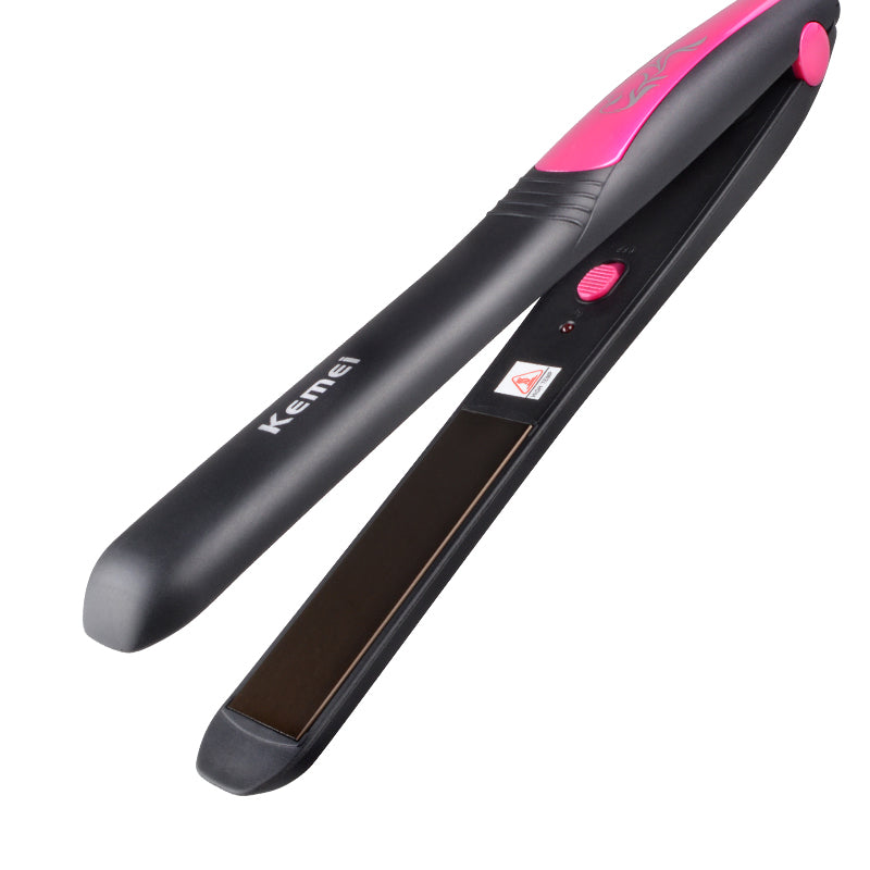 Kemei Professional Ceramic Nano Wire Hair Iron Straightener with LED