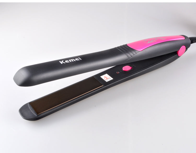 Kemei Professional Ceramic Nano Wire Hair Iron Straightener with LED