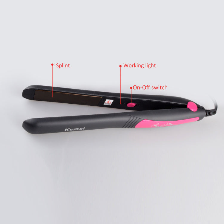 Kemei Professional Ceramic Nano Wire Hair Iron Straightener with LED