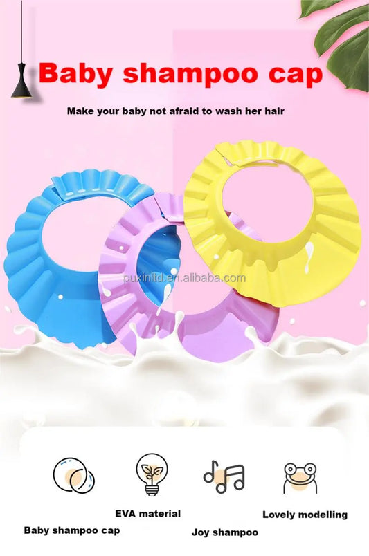 2 pack Baby Shampoo Shower Cap Head protector